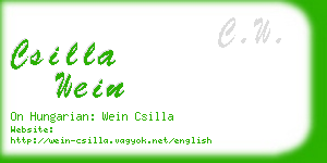 csilla wein business card